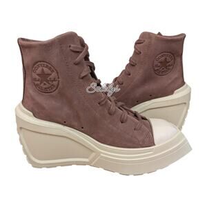 Converse Chuck 70 De Luxe Wedge Platform Suede Nubuck Bear Nap Miso Brown 7.5